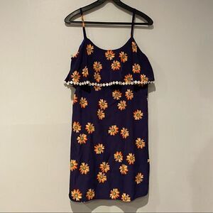 Peach Love California Sunflower Dress Medium